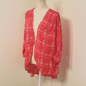 All For Colors brand sunburst beach cover up kimono size small
